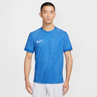 Nike Мужские футболки Королевский синий Круглый вырез Умеренный Прямой крой