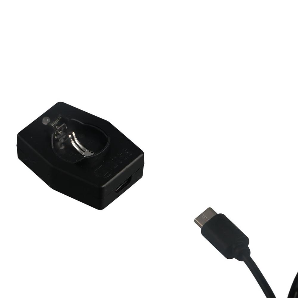 Type-C Port Button Battery Charger with Light Lightweight Lithium Coin Charger Mini Compatible LIR2032 Battery USB Charger