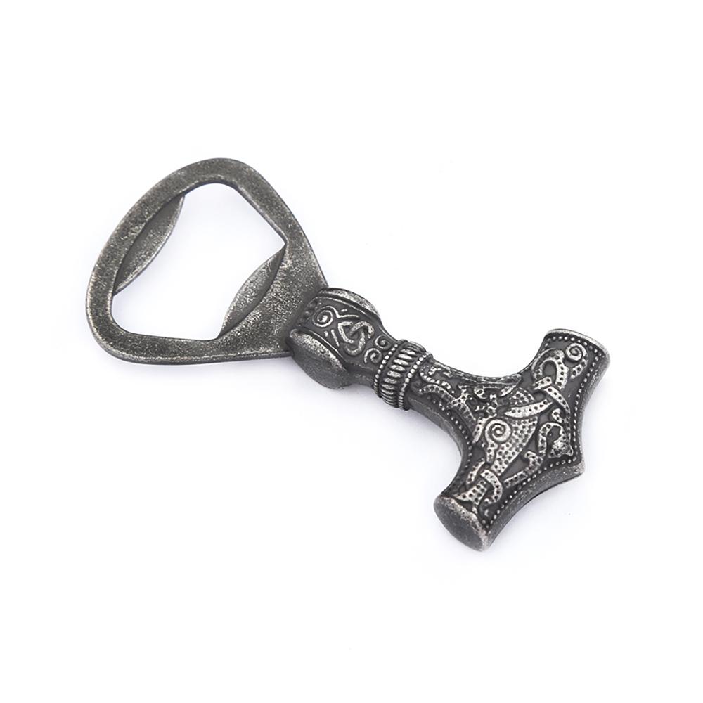 Nordic Vikings Black Thor Hammer Mjolnir открывалка для бутылок из нержавеющей стали 316L готический винтажный скандинавский штопор ювелирный инструмент