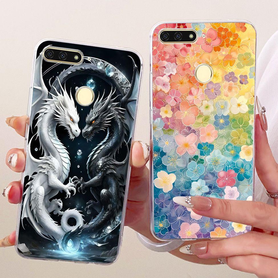 For Huawei Y6 Prime 2018 Case Transparent Cute Fashion Butterfly Funny Painted Casing For Huawei Y6Prime 2018 ATU-L31 ATU-L42