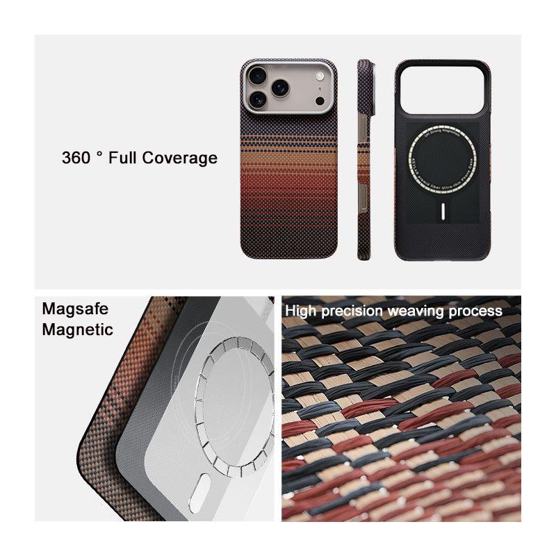 100% Керамический Арамидный Углеродный Чехол для IPhone 18 17 Pro Max 18Pro с Magsafe Роскошная Крышка Магнитная Ультратонкая Задняя Крышка