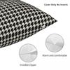 Recaro Seat Houndstooth Square Pillowcase Polyester Linen Velvet Pattern Zip Decorative Pillow Case Room Cushion Cover