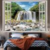 Window Decorative  Ins Style Large Tapestry Wall Hanging  Geometry Hippie Tapestry Home Room Decor Aesthetic Decoration