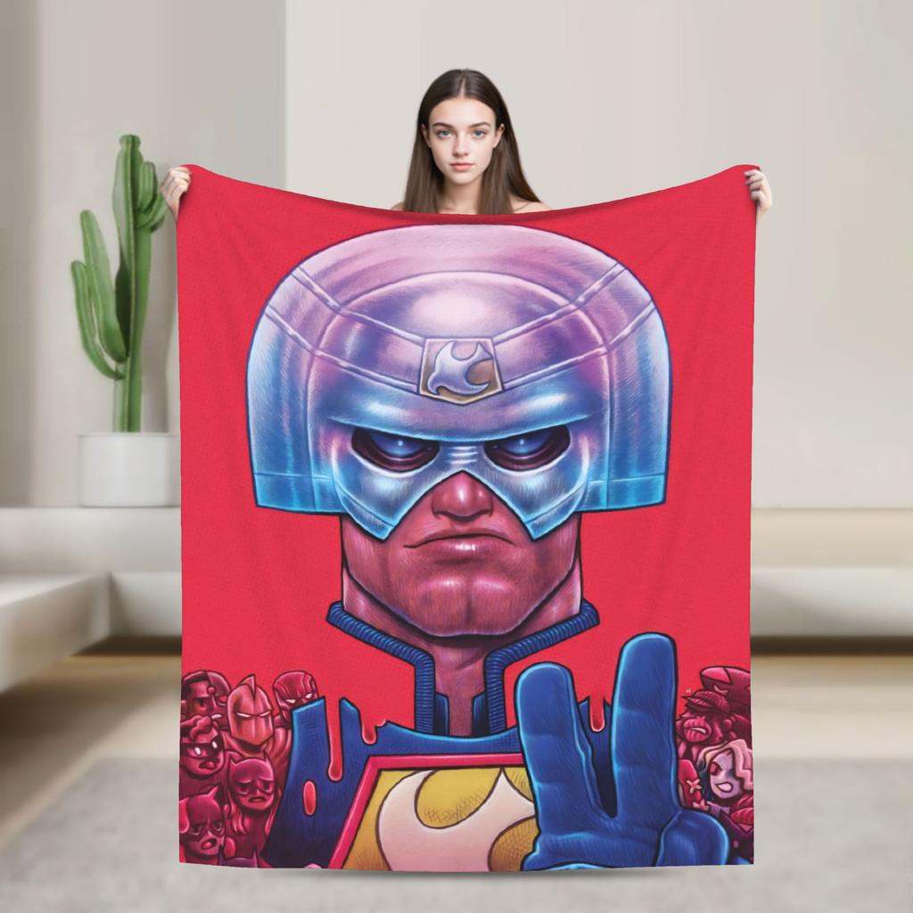 Adrian Chase Vigilante Peacemaker Flannel Blanket Soft Warm Bedding Throws for Home Decor Airplane Bedspread Sofa Bed Cover
