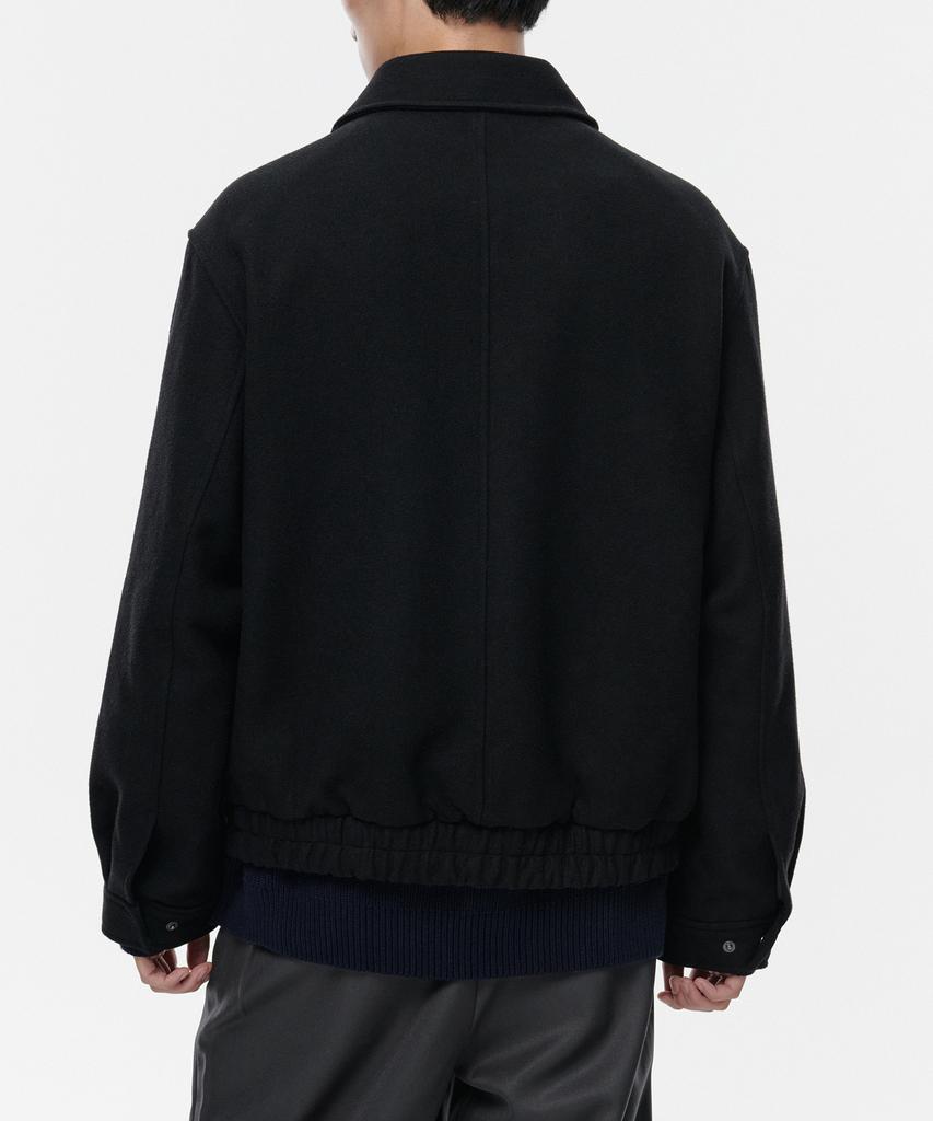 Musinsa Standard Wool Blend Minimal Blouson Jacket [Black]