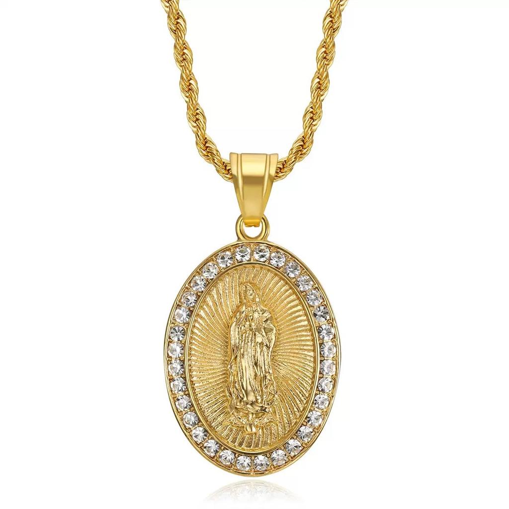 Cross-border New Hip-hop, Jewelry, Gold-plated Diamond Pendant Necklace