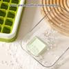 Ice Cube Tray with Lid 15 Cubes Ice Grid Easy-Release Silicone Bottom Stackable Ice Trays for Freezer