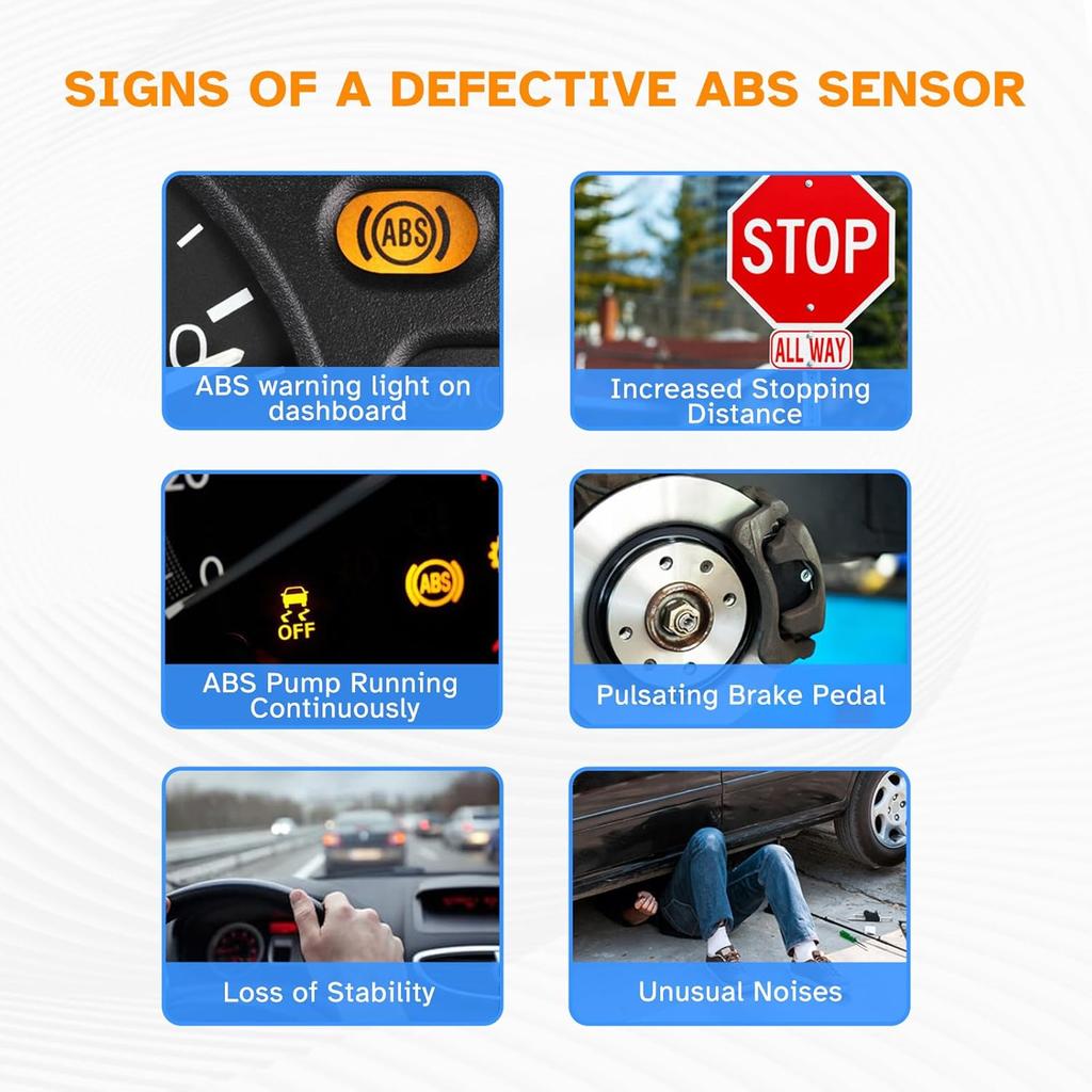 Rear Center ABS Wheel Speed Sensor fit for 2004-08 Ford F150, 05-13 Ford F250 F350 F450 F550 F650 F750 Super Duty Truck 2005 2006 2007 2008 2009 2010