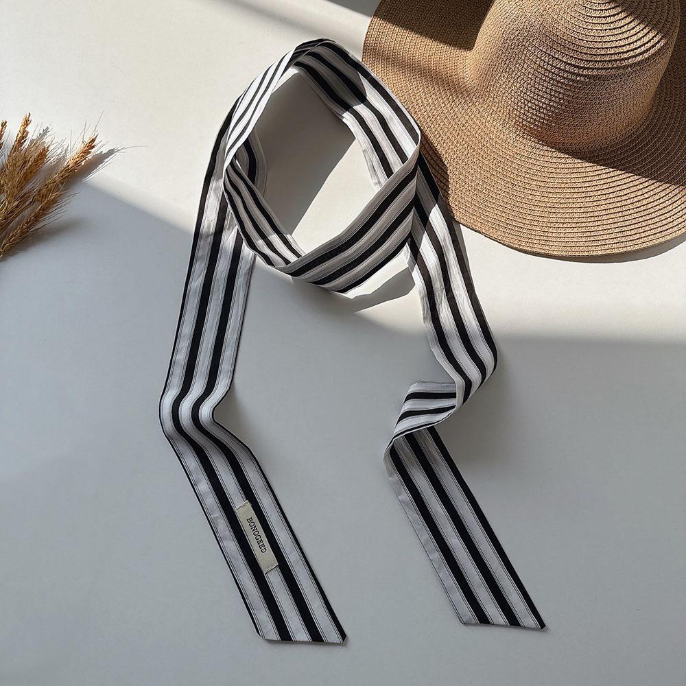 Thin Scarf Headband Flower Field Extended Long Ribbon Elegant Oil Painting Scarf Wedding