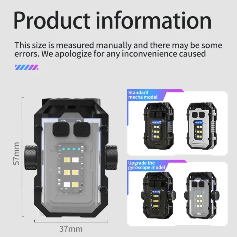 Мощный светодиодный многофункциональный фонарь с зажимом для крышки, магнитом на хвосте, 8 режимов, переносной мини-брелок для экстренных случаев