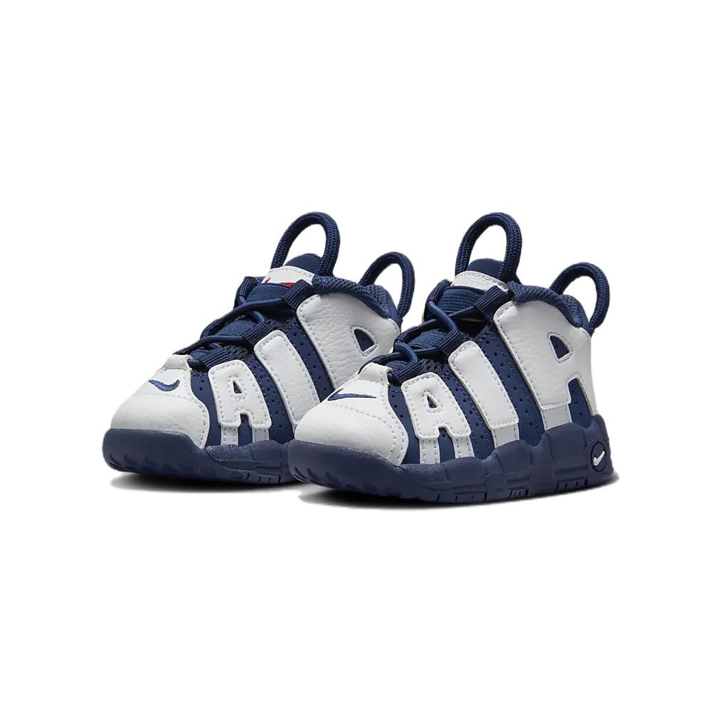 Nike Air More Uptempo Удобные и легкие Устойчивые к ударам и истиранию Низкие детские кроссовки Бело-синие FV5368-100
