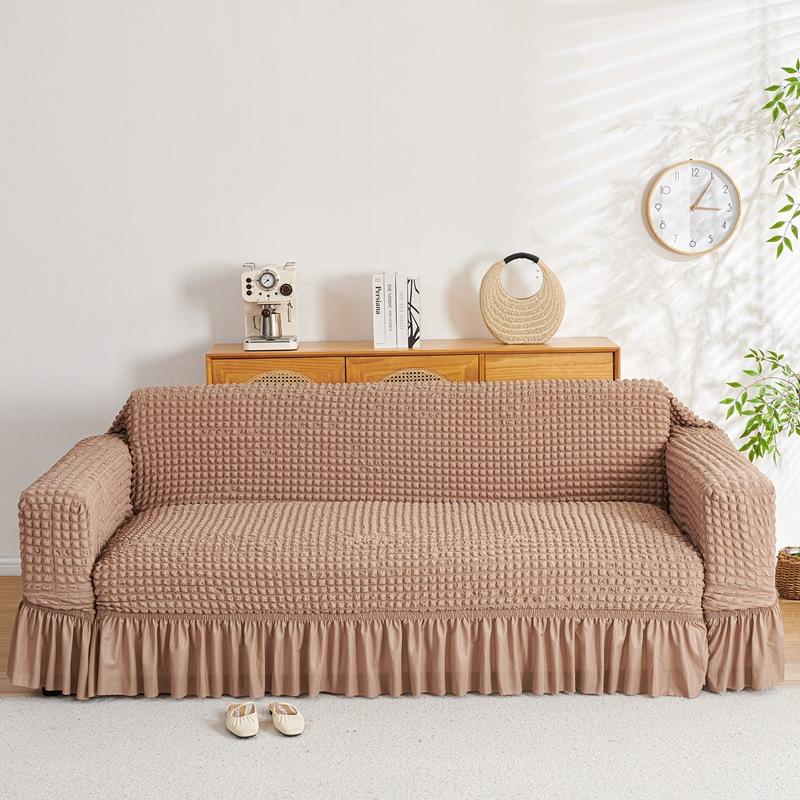Sofa Cover Seersucker Skirt Model All Inclusive Universal Universal Lazy All Inclusive Full Cover Elastic Cover