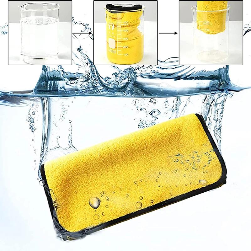 Утолщенное прочное впитывающее полотенце для чистки автомобиля, двухстороннее полотенце из кораллового флиса из микрофибры, салфетка для сушки автомобиля, автомобильные аксессуары