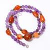 Natural Carnelian Amethyst Mix Shape Gemstone Smooth Beads Necklace 4-15 Mm 18" UB-8617