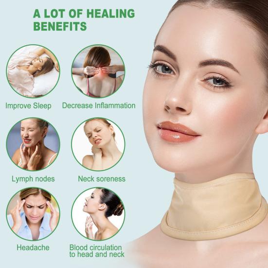 Castor Oil Neck Pack Elastic Band Improve Sleep Reusable Convenient Wrap Self-conditioning Scarf Care Products