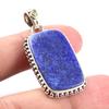 Натуральный драгоценный камень лазурит 925 проба цельное стерлинговое серебро подарок кулон 1.6" q9J36