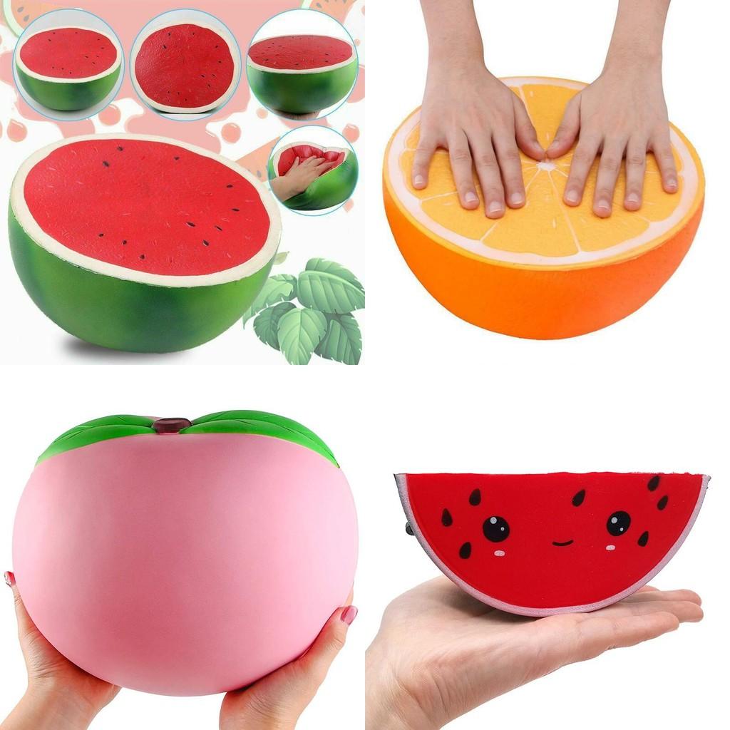 Джамбо Супер Гигантский Мягкий Сквоши Игрушка Арбуз Апельсин Клубника Персик Медленно Поднимающийся Сжималка