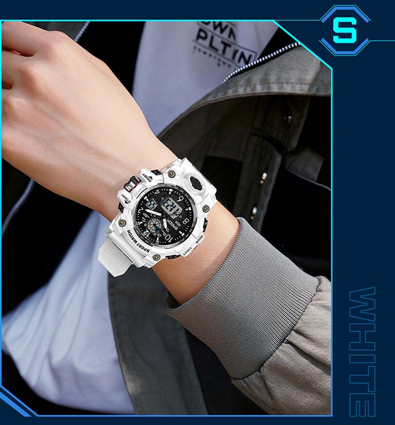 Sanda Teen Multi-functional Waterproof Sports Watch with Alarm & Luminous Display