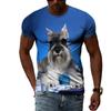 Interesting Animal Dog Graphic T Shirts For Men Summer Fashion Casual Personality Creative Design Street Style 3D Print Tees Top