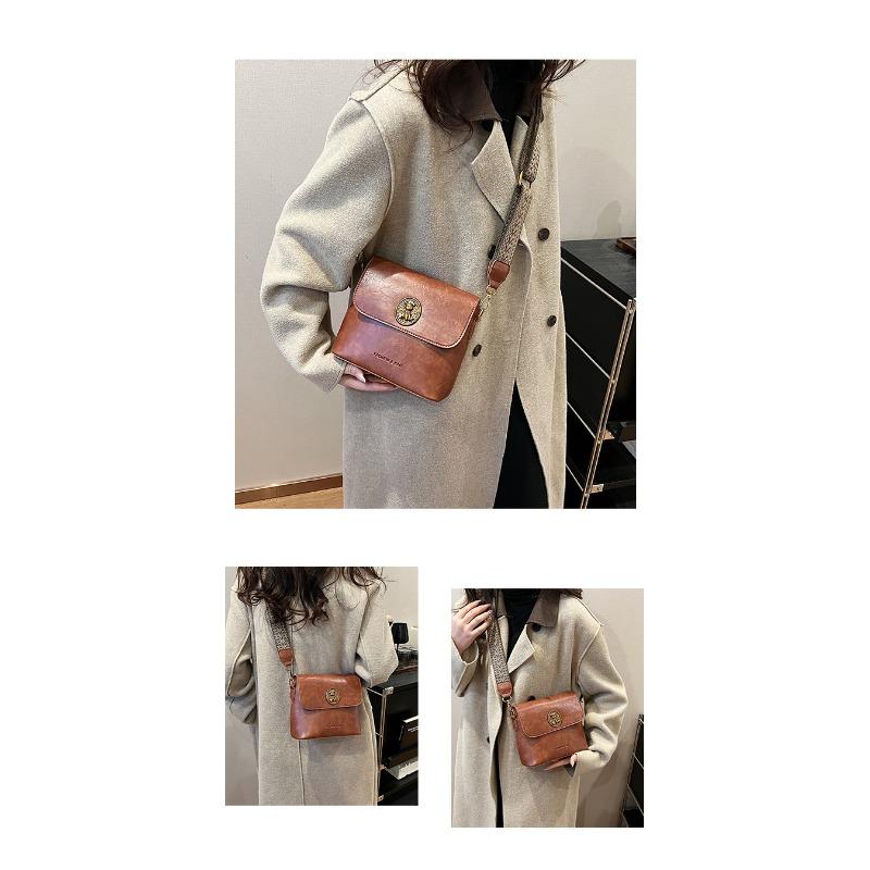 Женская сумка подмышки высокого качества в стиле ретро, ​​новинка 2023 года, зимняя новая маленькая квадратная сумка, простая и универсальная сумка через плечо на одно плечо