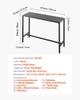 Outdoor Bar Table, 120 x 37.5 cm Patio Bar Table, Waterproof Top & Sturdy Metal Frame, Rectangle Counter Height Dining Tables, Outdoor Furniture for