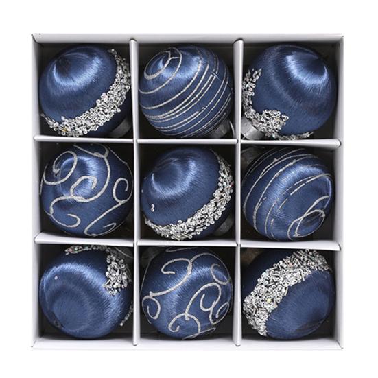 9 шт. 3,15 дюйма Рождественские шары Украшения Блеск Блестки Рождественские Подвески