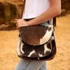 Cowhide Leather Crossbody Messenger Handbag
