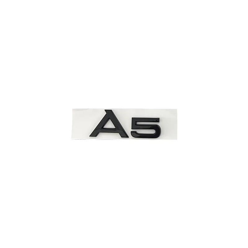 for Audi A5 2010-2019 2020-2024 4Ring ABS 192mm 273mm 249mm Car Front Emblem Rear Trunk2.0T Quarrto S Line Sticker Accessory