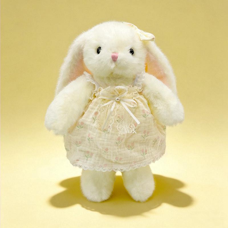 Плюшевая игрушка кролик с мягким коротким ворсом для детей, компаньон для сна, подарок для детей