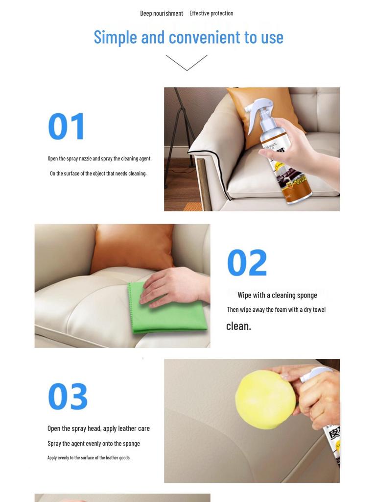 Удалитель пятен и кондиционер для диванов и изделий из натуральной кожи - Безводный крем для ухода за кожей