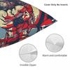 Jojo'S Bizarre Pillar Men Square Pillowcase Polyester Linen Velvet Pattern Zip Decorative Pillow Case Home Cushion Cover