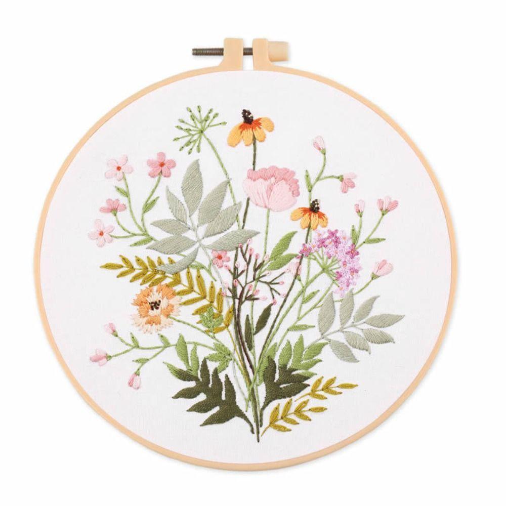 Sewing Accessories Needle Thread Flower Embroidery Cross Stitch Kit Embroidery Hoop Needle Punch
