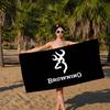 B-Brownings Logo Anime Beach Swimming Towel Soft Absorbent Washcloth Children's Gifts for Kids Travel Camping Gym