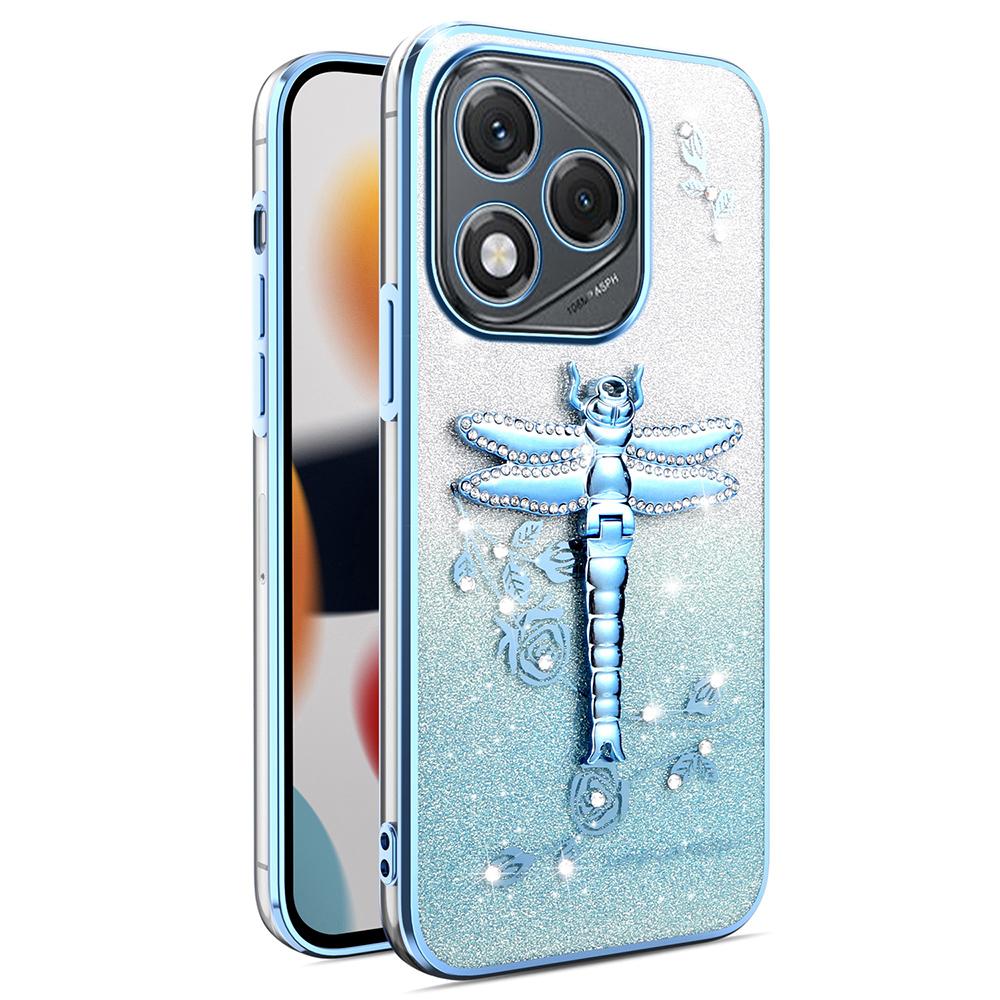 KADEM Чехол для Honor 400 Lite 5G Стрекоза Подставка ТПУ Цветы Блестки Чехол для телефона