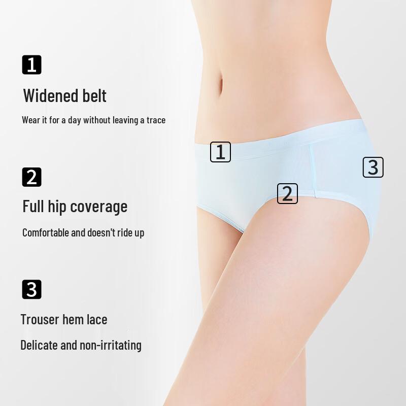 JOAE Ultra Soft Women's Pure Cotton Seamless Briefs