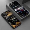 Автомобильный чехол для телефона для iPhone 17 16 15 14 13 12 11 X XR XS Plus Mini Pro Max Мягкий черный чехол для телефона
