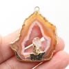 1Pc Energy Natural Agates Pendants with Amethyst, Fashion Handmade Irregular Druze Charms for Jewelry Making DIY Accessories Fit Necklaces Craft Gift
