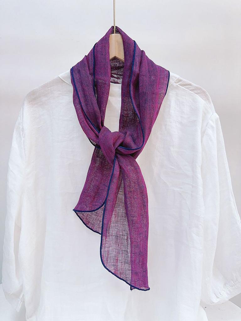 Spring and Summer Thin Linen Scarf Slender Narrow Long Breathable Neck Protection Scarf for Women Versatile Extended Scarf Accessories