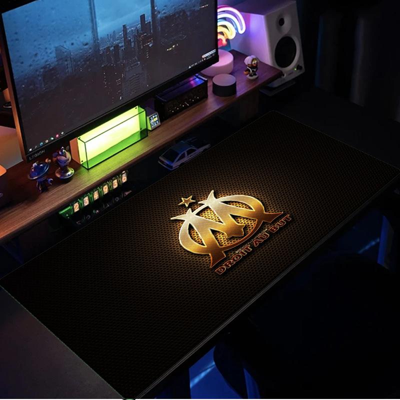 Golden Marseille Emblem mouse pad, rubber base, esports desk mat, mouse pad for gamers and office use, gaming desk , easy to clean mat