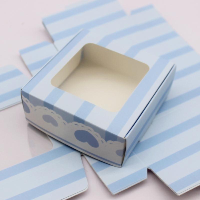 10 шт. 7,5x7,5x3 см Картонные подарочные коробки Крафт Бумага DIY Ручная Упаковка Для Рождественских Конфет Торта Подарков