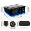 Tire Pressure Monitoring System, Solar Tire Pressure Monitor with 6 External Sensors, Ambient Light, Real time Display