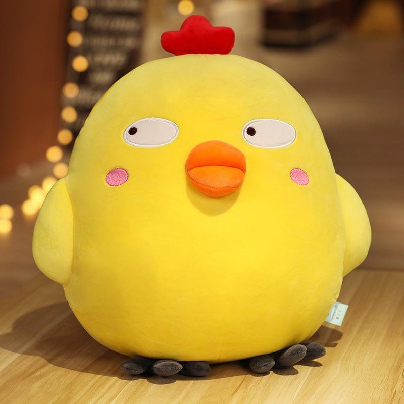 Adorable Yellow Chicken Stuffed Plush Doll Soft Plush Toy Sofa Car Decorative Ornament Birthday Gift
