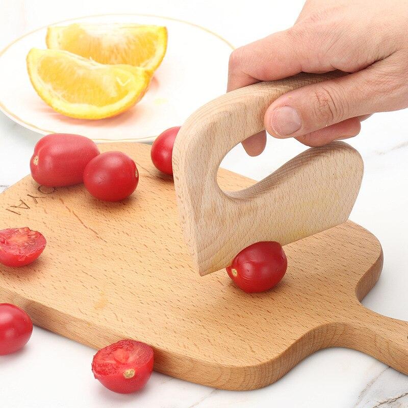 Wooden Kids Cutter Cute Shape Kitchen Tool For Cutting Veggies Cooking Tools For Children Safe Kitchen Cutting Toy DIY Tool