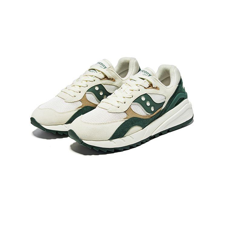 SAUCONY Shadow 6000 RE Универсальные Ретро Ткань Синтетическая Кожа Свиная Кожа Поддержка Низкий Верх Повседневные Кроссовки для Бега Унисекс кроссовки Светло-Зеленый S79050-1