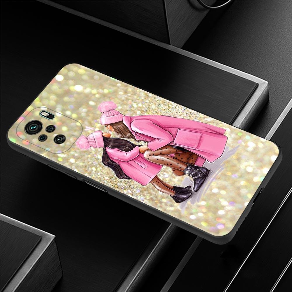 Case For Redmi Note 10 Pro Max 9 9t 9s 8 8t 7 Cover Tpu Fundas For Redmi K40 Pro Plus 9 9a 9c Shell Baby Mom Girl