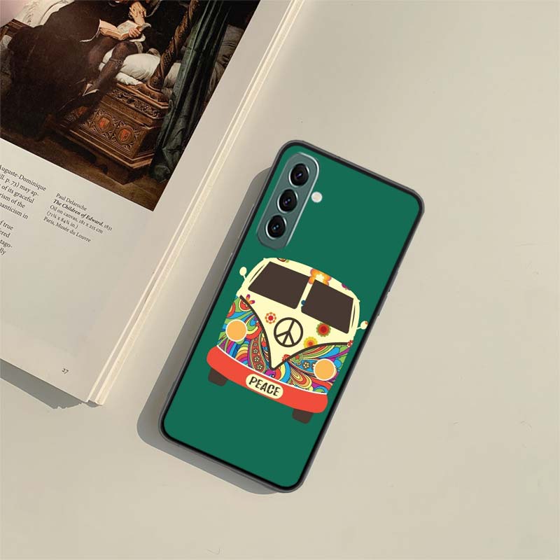 Hippie Peace Bus and Sunflower Phone Case for Samsung A54 A14 A24 A34 A17 A37 A57 A55 A35 A25 A15 A07 A05S A04S A12 A22 A32 A52S