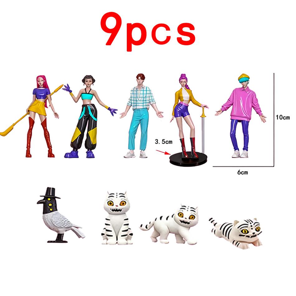 Аниме k-pop Охотники на демонов Набор фигурок Мира Зои Руми Тигр Игрушка Украшение для стола Статуэтки Орнамент для подарков детям