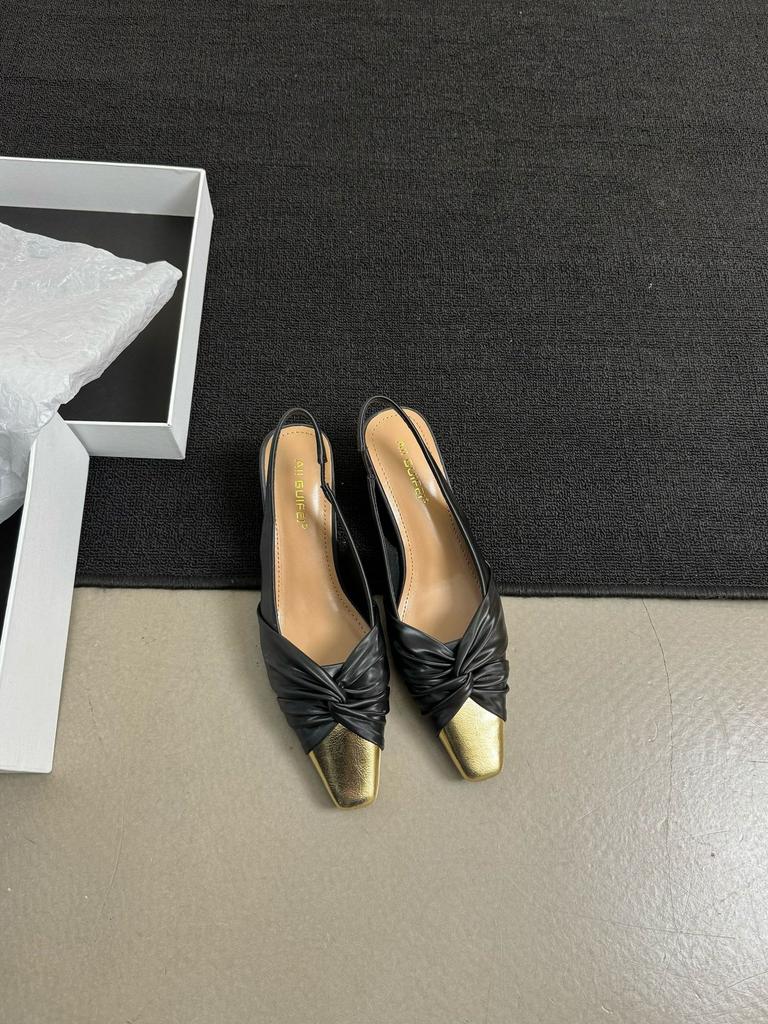 Французские босоножки премиум-класса Bag Head Туфли Fairy Shoes Кожаные вечерние туфли на высоком каблуке