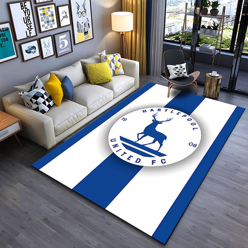 Hartlepool United FC Logo Carpet suitable as a non-slip mat for the living room or bedroom sofa