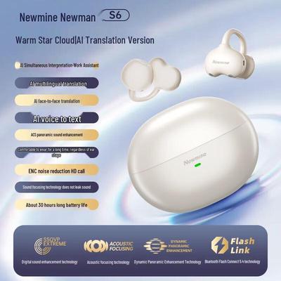 AI-умные Bluetooth-наушники-клипсы для перевода Newmine S6